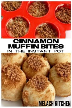 cinnamon muffin bites in the instant pot are ready to be eaten for breakfast or dessert