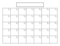 a blank calendar is shown in black and white