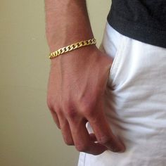 9 inches length clasp closure Gold Plated Men Cuff Bracelet Gold, Mens Gold Bangle Bracelet India, Cool Mens Bracelets Gold, Mens Gold Bracelet, Gold Chain Bracelet, Mens Bracelet Silver, Mens Gold Bracelets, Bracelet Mens, Gold Chains For Men