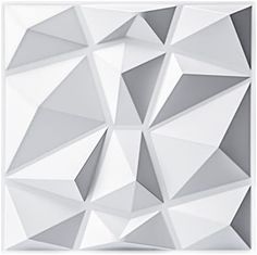 an abstract white wallpaper with triangular shapes in the center and bottom corner, as well as