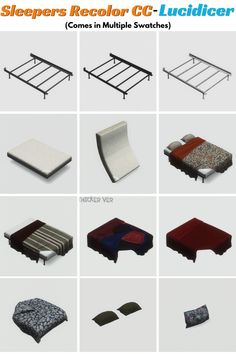 several different types of mattresses and covers