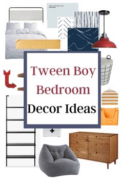 a collage of bedroom decor with the words, i've been boy bedroom decor ideas