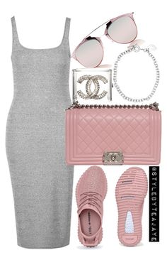 "Untitled #2212" by stylebyteajaye ❤ liked on Polyvore featuring Christian Dior, Chanel, Topshop, Tiffany & Co., women's clothing, women, female, woman, misses and juniors Grey Dress, Swag Outfits, Outfits Casuales, Look Fashion, Passion For Fashion, Classy Outfits, Spring Summer Fashion, Chic Outfits