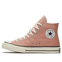 Converse Chuck 70 High 'Scripted Signature Print - Rose Gold' 167697C (SNKR/Unisex) Vintage Pink High-top Sneakers, Rose Gold Converse, Colored Converse, Gold Converse, Champagne Rose, Converse Chuck 70, Sunset Wedding, Chuck 70, Signature Print