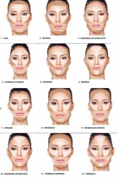 Face Contouring Makeup, Bentuk Alis, Nose Makeup, Makeup Face Charts, Makeup Artist Tips, Face Makeup Tips, Face Makeup Tutorial