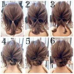 Easy Updos For Medium Hair, Easy Updo, Up Dos For Medium Hair, Medium Short Hair, Girl Braids, Summer Hairstyles For Medium Hair, Short Wedding Hair