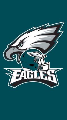 the philadelphia eagles logo on a blue background