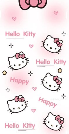 the hello kitty stickers are all pink and have hearts on them, but no one is