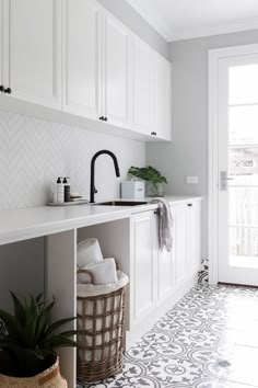 the kitchen is clean and ready to be used as a place for cooking or cleaning