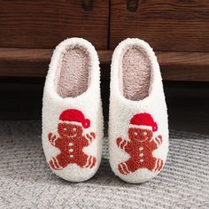 Season:Fall / Winter; Listing Date:09/14/2024 Brr Basket, Man Slippers, Christmas Slippers, Cozy Outfits, Christmas Gingerbread Men, Winter Comfort, Fuzzy Slippers, Warm Slippers, Fur Slippers