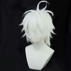 Tokyo Revengers Cosplay Men Wig Harajuku Japanese White Short Hair Party White Hair Wig, Oc Hairstyles, White Short Hair, Tokyo Revengers Cosplay, Men Wigs, Cosplay Men, White Wig, Anime References, Short White Hair