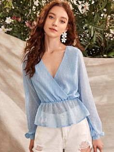 Shifon Blouse, Shirt Spring Outfit, Curvy Casual Outfits, Organza Blouse, Babydoll Blouse, Girls Crop Tops, Fashion Tops Blouse, Trendy Fashion Tops, Top Shirt Women