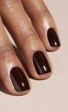 Dark Shellac Nails, Short Dark Nails, Claw Nails, Casual Nails, Red Nail Polish, Burgundy Nails, Shellac Nails, Dark Nails, Get Nails