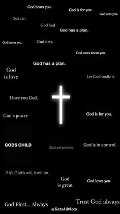 an image of the cross with words above it and below it that says god has a plan