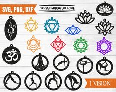 yoga svg, dxf and png files for cricut designs