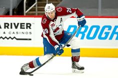 a hockey player in action on the ice