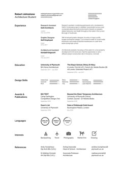 a professional resume with black and white colors