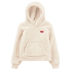 Levi’s Girls Sherpa Teddy Hoodie Kids Size S / M The Classic Hoodie, Cropped For A Modern Style Features An Embroidered Levi's Logo Soft, Fluffy Sherpa Fabric Helps To Lock In Warmth 100% Polyester Fleece Kangaroo Pocket Machine Wash Brand New With Tags Leotard Outfit, Fluffy Hoodie, Teddy Hoodie, Layered Hoodie, Sherpa Fabric, Sherpa Hoodie, Embroidered Hoodie, Knitted Poncho, Boys Hoodies