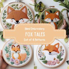 DESCRIPTION Unleash your creativity with the "Fox Tales" hand embroidery pattern set! Featuring 4 charming forest fox designs, these beginner-friendly patterns are perfect for adding a touch of woodland magic to your décor or creating thoughtful handmade gifts. Instantly downloadable and suitable for all skill levels, these designs make it easy to stitch up whimsical hoop art or embellishments. Grab your needle and bring these clever foxes to life with each stitch! YOUR DOWNLOAD INCLUDES: ~ Printable PDF pattern in 6 sizes: 3,4,5,6,7 and 8 inches, giving you the flexibility to adapt it to your projects. ~ Beginner's Guide - Hand Embroidery - Exclusive, Printable embroidery planner: with complete DMC color chart, Project tracker pages,Weekly and Yearly project pages, Wish list & favorite sh Forest Embroidery, Thoughtful Handmade Gifts, Project Tracker, Embroidery Easy, Woodland Fox, Fox Embroidery, Forest Fox, Embroidery Motifs, Fox Design