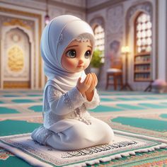 Islamic Kids Cartoon, Islamic Cartoon Art, Plain Wallpaper Iphone, Fesyen Islam, Cartoons Dp, Diy Preschool, Bjd Dolls Girls, Chibi Wallpaper