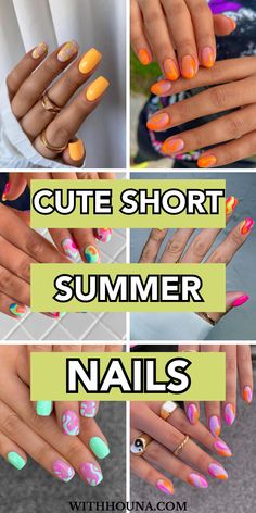 Summer is screaming out loud which means, it's high time to upgrade your short nails to the cutest summer short nails of 2024. If you're looking for trendy summer short nail ideas, we've got you covered. You'll find everything from short nails 2024 trends summer, cute short summer nails 2024, short summer nails beach, short summer nail ideas, short summer nails pink, and so much more. Summer Manicure Short Nails, Short Nails Summer 2024 Trends, Cute Nail Ideas For Summer Short, Summery Nails 2024 Short, Nail Art For Short Nails Summer, Short Nails For Summer 2024, Summer Nail 2024 Trends Short