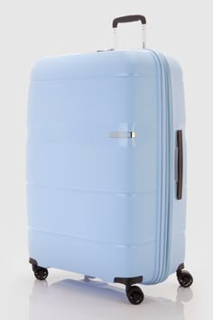 American Tourister Linex 81cm Suitcase in Blue American Tourister Luggage, Gymnastics Stuff, Blue Luggage, Blue Suitcase, Mom Dr, Hard Suitcase, Zipper Lock, Travel Things