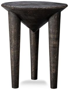 a wooden table with two legs and a small round top on the bottom is made out of wood