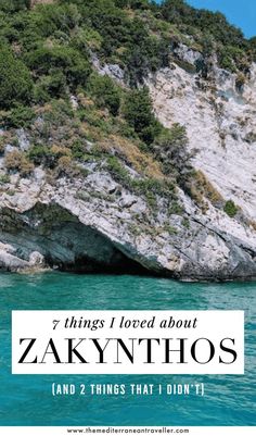 Zakynthos coastline with text overlay '7 things I loved about Zakynthos - and 2 that I didn't). Greek Islands Map, Beaches In Greece, Greek Islands Vacation, Greek Islands To Visit, Dodecanese Islands, Greek Island Hopping, Best Greek Islands, Best Family Vacations