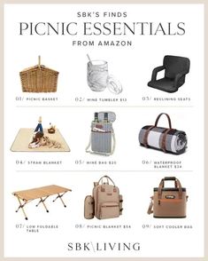 the ultimate guide to picnic essentials from amazon's selling list for $ 8 99