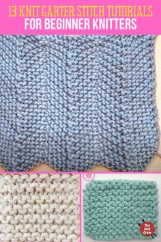 knitted items for beginners with text overlay