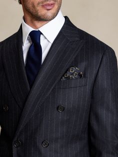 Break through the bitter winter in sophisticated style, thanks to this expertly tailored suit jacket crafted from super 120s Italian wool flannel, a luxurious fabrication that is lightweight yet warm to carry you through cooler climes.  TAILORED SLIM Italian Bespoke Suits, Double Breasted Business Suit With Concealed Placket, Business Double-breasted Suit With Concealed Placket, Professional Double-breasted Business Suit, Elegant Three-piece Suit With Lapel Collar For Winter, Elegant Winter Three-piece Suit With Suit Collar, Elegant Winter Three-piece Suit, Timeless Double-breasted Formal Sport Coat, Tailored Wool Coat With Concealed Placket For Semi-formal Occasions