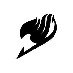 a black and white silhouette of a bird's head with an arrow in its beak