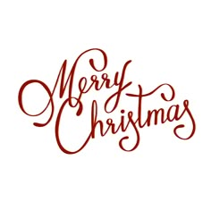 the word merry christmas written in red ink on a white background with a handwritten inscription