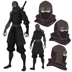 an image of ninjas in various poses