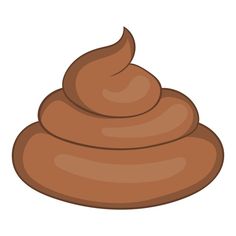 a brown poop icon in cartoon style on a white background stock illustratie