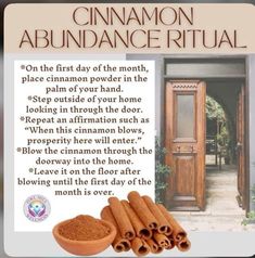 Cinnamon Abundance, Cinnamon Ritual, Abundance Ritual, Cinnamon Uses, First Of The Month