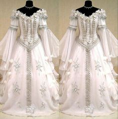 Fabric & Design?. Your exclusive wedding dress. We believe that communication can solve 90% of problems. You can choose any color you want to customize?. Medieval Wedding Dresses, Wedding Gown Plus Size, Corset Wedding Gown, Victorian Gothic Wedding, Celtic Wedding Dress, Fantasy Wedding Dress, Long Sleeve Bridal Gown, Off Shoulder Wedding Dress