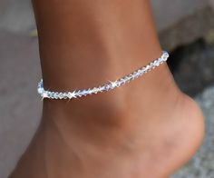 Bridal Anklet, Wedding Anklets, Crystal Anklet, Jewelry Swarovski, Ankle Jewelry, Jewelry Summer, Wedding Bridal Jewellery, Beach Casual, Foot Jewelry