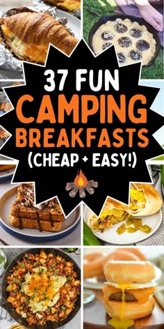 breakfast food for camping Camping Breakfast Ideas Over Fire, Dutch Oven Recipes For Camping Breakfast, Brunch Camping Ideas, Dutch Oven Breakfast Camping, Camping Breakfasts Make Ahead, Simple Camping Breakfast Ideas, Premade Camping Meals Breakfast, Camp Breakfast For A Crowd, Easy Campfire Breakfast