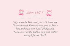 a pink background with the words john 17 8