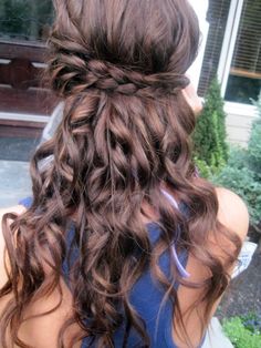 braid & curly hair. Pony Tail Braids, Agamograph Template, Braids Curls, Tail Braids, Ombré Hair, Braid Hair, Hair Braid, Hair Envy