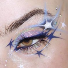 Artsy Makeup, Funky Makeup, Graphic Makeup, Star Makeup, Makeup Stuff