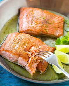 Salmon With Skin Recipes, Honey Lime Salmon, Salmon With Skin, Pink Salmon Recipes, Lime Salmon Recipes, Salads Easy, Salmon Recipes Oven, Salmon Healthy