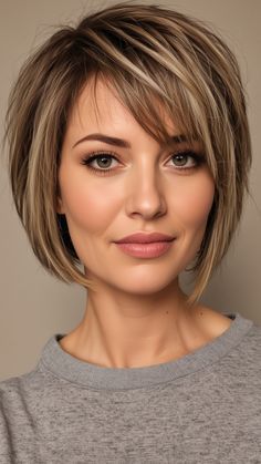 Medium Shaggy Bob, Stacked Bob Hairstyles, Haircuts For Medium Length Hair, Beauty Hair Color, Bob Haircut For Fine Hair, Choppy Hair, Long To Short Hair, Short Grey Hair