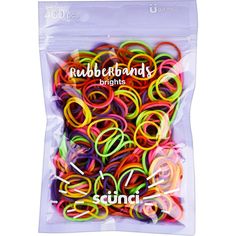 Scunci Scunci Hair Elastics - 400ct, Multi-Colored Glam Bar, Kanekalon Jumbo Braid, Clear Pouch, Biracial Hair, Stylish Headbands, Loom Bands, Girl Needs, Rainbow Loom, Elastic Hair Ties