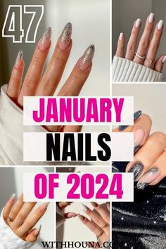 Cute January Nails, January Nail Colors, January Nail, January Nail Designs, New Years Nail Designs, January Nails, Nail Colors Winter, Easy Nails, Winter Nail Designs