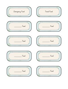 labels for food are shown with the words, emergency food and found on them in blue ink