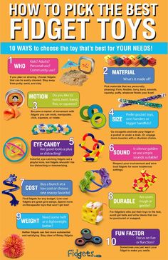 how to pick the best fidget toys for your child's needs info sheet