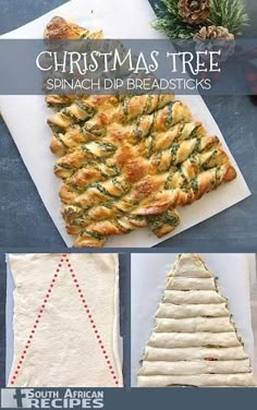 christmas tree spinach dip breadsticks with instructions