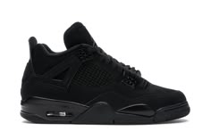 Jordan 4 Retro Black Cat (2020) - CU1110-010 Air Jordan 4 Black Cat, Jordan 4 Black, Jordan 4s, Jordan Shoes Retro, Jordan 4 Retro, Air Jordan 4, Air Jordan 4 Retro, Air Jordan 3, Swag Shoes